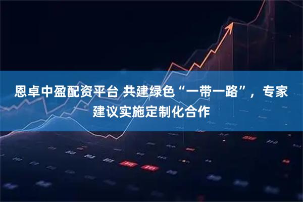 恩卓中盈配资平台 共建绿色“一带一路”，专家建议实施定制化合作