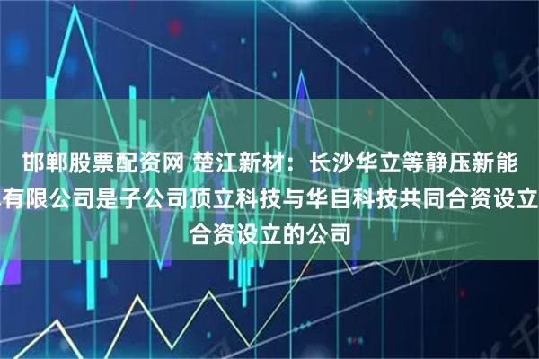 邯郸股票配资网 楚江新材：长沙华立等静压新能源技术有限公司是子公司顶立科技与华自科技共同合资设立的公司