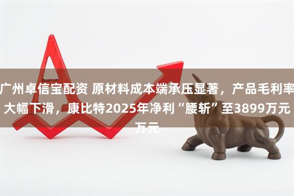 广州卓信宝配资 原材料成本端承压显著，产品毛利率大幅下滑，康比特2025年净利“腰斩”至3899万元